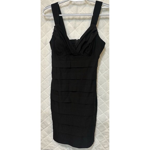 Ruby Rox Little Black Dress Size 9 Bodycon Cocktail Made in USA - Picture 1 of 5